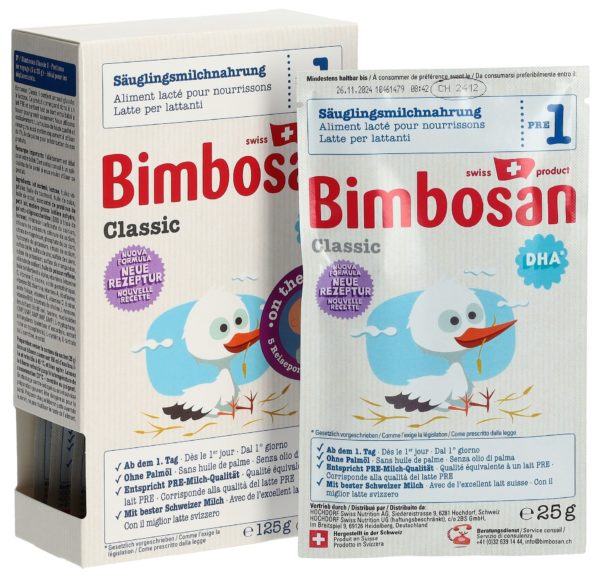 PICFRONT3DPLUS BIMBOSAN Classic 1 Säugling Reise 5 x 25 g