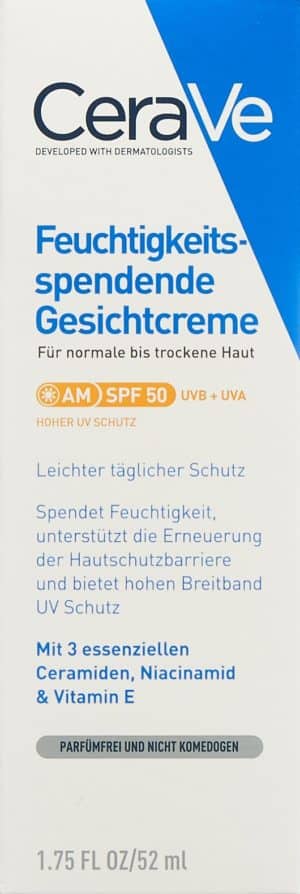 CERAVE Feuchtigkeitsspend Gesichtscr LSF50 52 ml