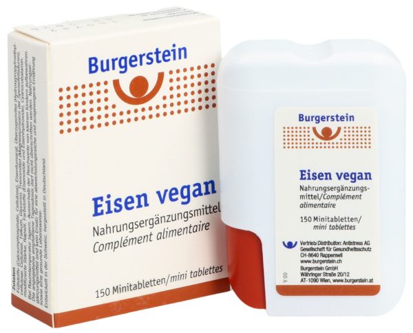 BURGERSTEIN Eisen Tabl vegan Ds 150 Stk