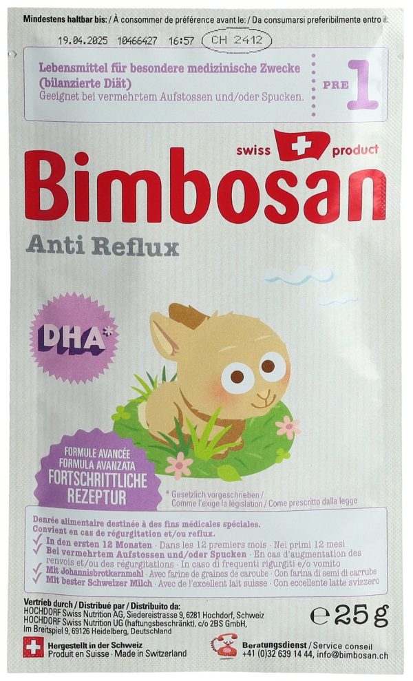 BIMBOSAN Anti Reflux Reiseportionen 5 x 25 g