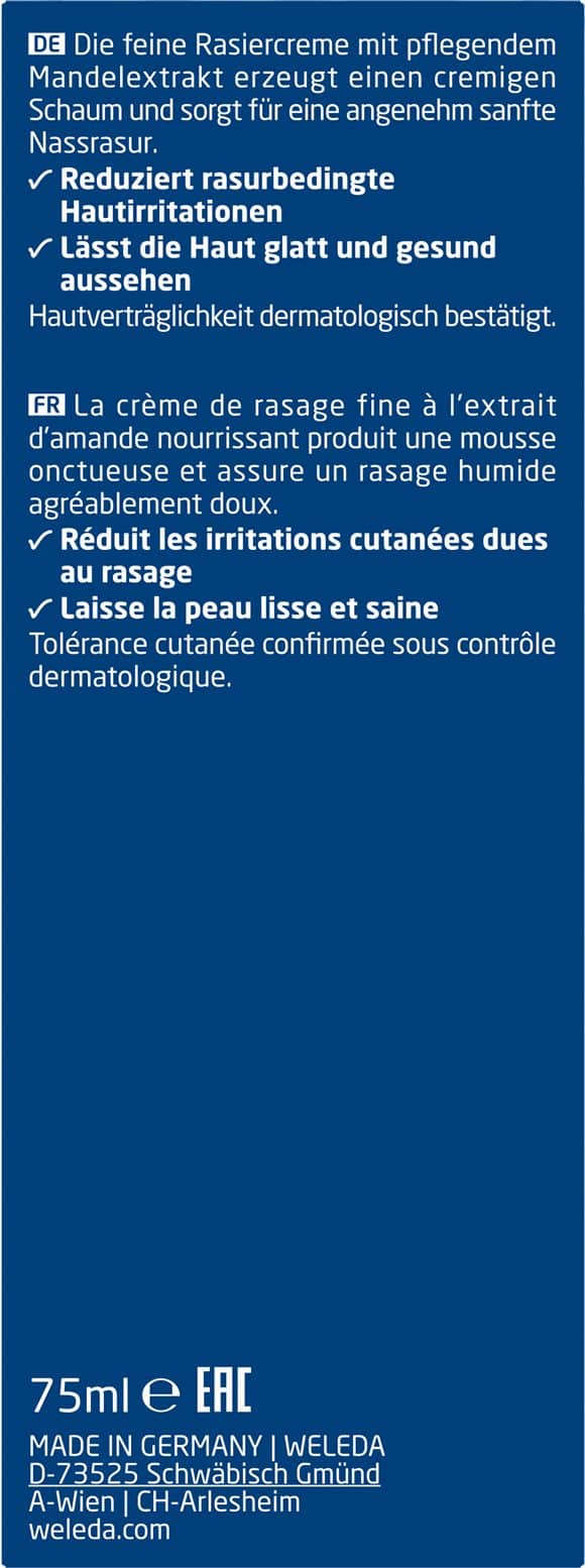 PICBACK3D WELEDA FOR MEN Rasiercreme (n) Tb 75 ml