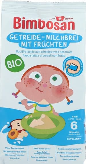 PICFRONT BIMBOSAN Bio-Getreide-Milchbrei Früchten 300 g