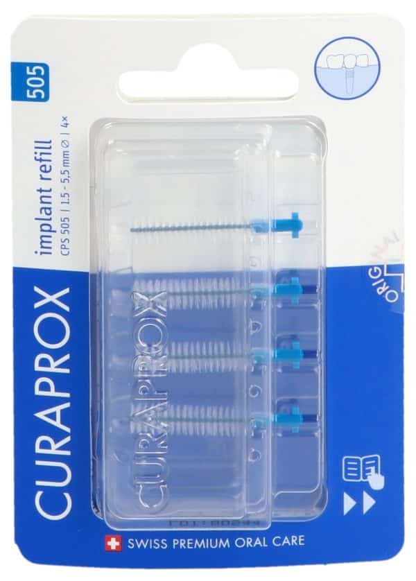 PICFRONT3D CURAPROX CPS 505 Implant refill 4x blau
