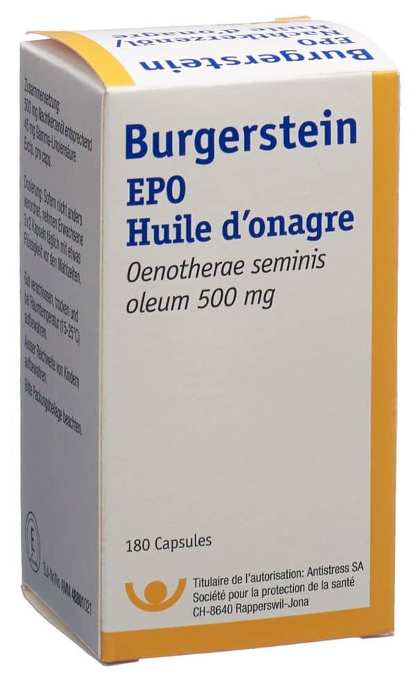 BURGERSTEIN EPO Weichkaps 500 mg 180 Stk