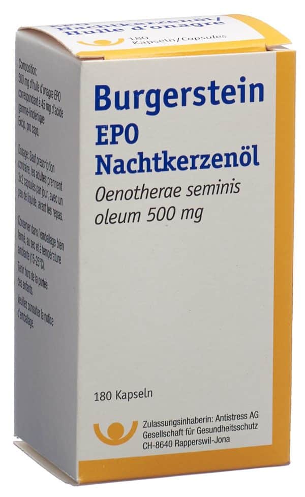 BURGERSTEIN EPO Weichkaps 500 mg 180 Stk