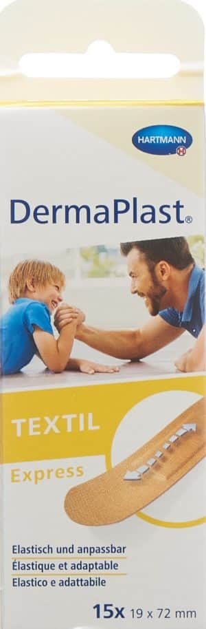 DERMAPLAST Textil Express Strips 19x72mm 15 Stk