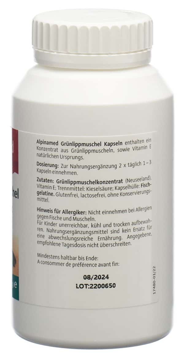 ALPINAMED Grünlippmuschel Kaps 400 mg 200 Stk