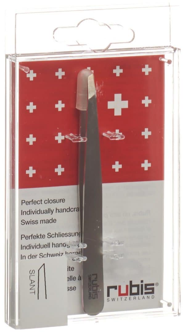 RUBIS Pinzette schräg Inox