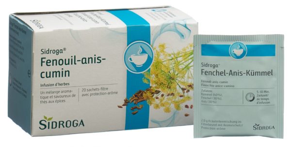 SIDROGA Fenchel Anis Kümmel 20 Btl 2 g
