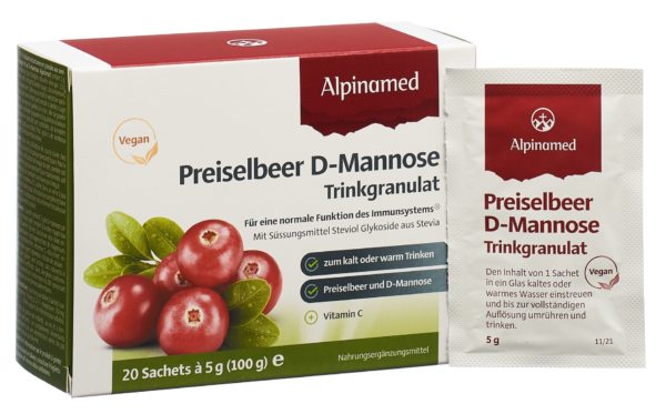 PICFRONT3DPLUS ALPINAMED Preiselbeer D-Mannose Gran 20 Btl 5 g