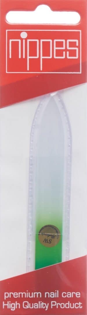 NIPPES Glasnagelfeile im Etui 9cm gelb viole blau