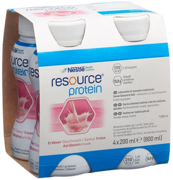 PICFRONT3D RESOURCE Protein Erdbeer 4 x 200 ml