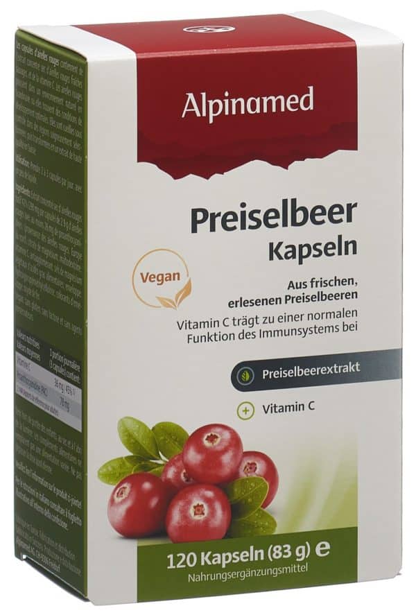 PICFRONT3D ALPINAMED Preiselbeer Kaps 120 Stk