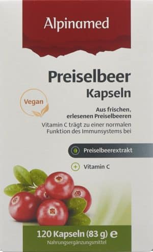 PICFRONT ALPINAMED Preiselbeer Kaps 120 Stk