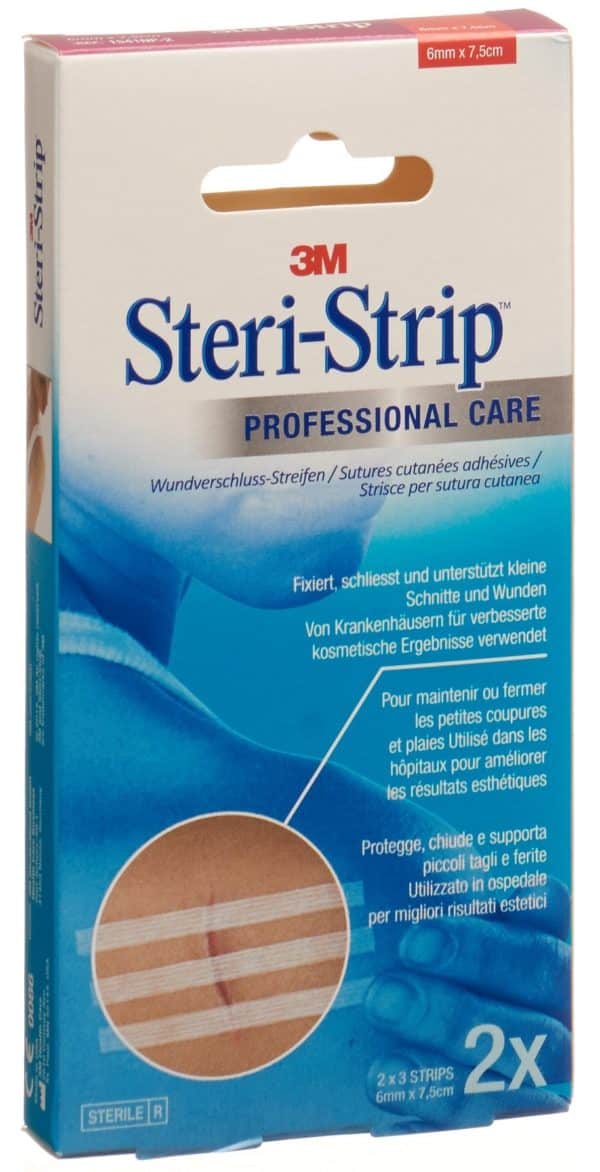 PICFRONT3D 3M STERI STRIP 6x75mm weiss verstärkt 2 x 3 Stk