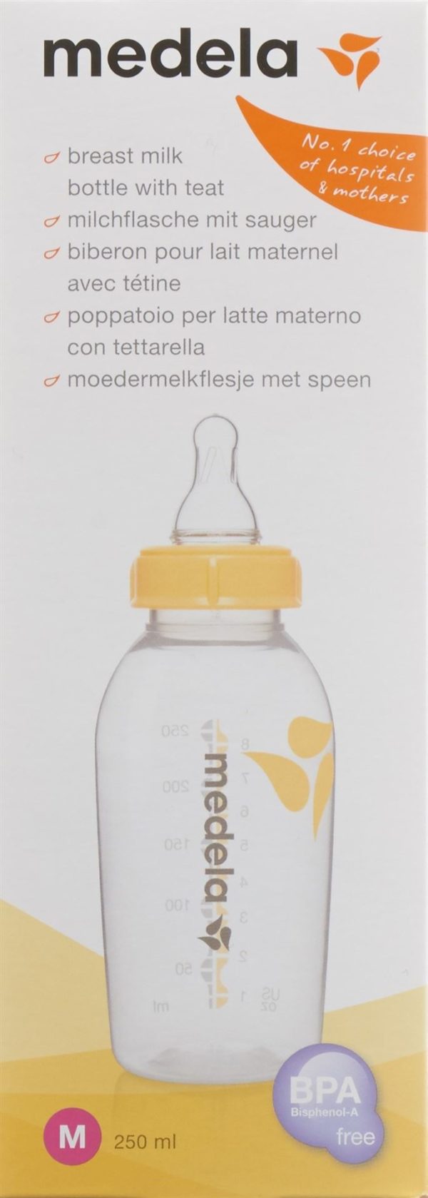 MEDELA Milchflasche 250ml mit Sauger M 4-6 Monate