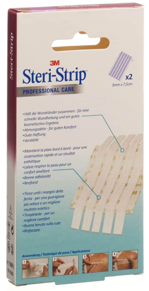PICBACK3D 3M STERI STRIP 3x75mm weiss verstärkt 2 x 5 Stk