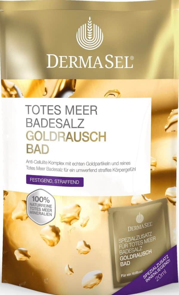 PICFRONT DERMASEL Badesalz Goldrausch +20ml 400 g