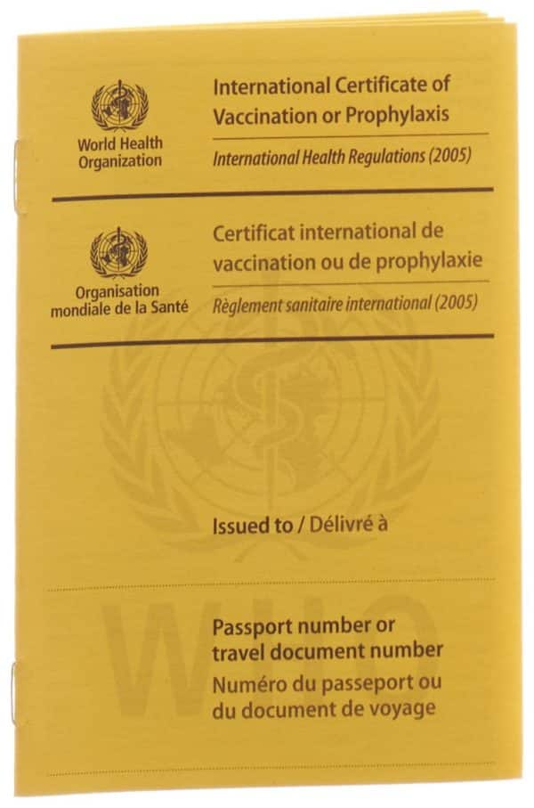 WHO Impfausweis international gelb