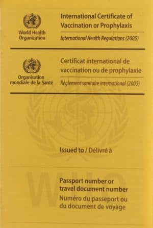 WHO Impfausweis international gelb