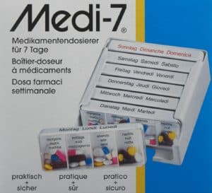 MEDI-7 Medikamentendosierer 7 Tage D/F/I weiss