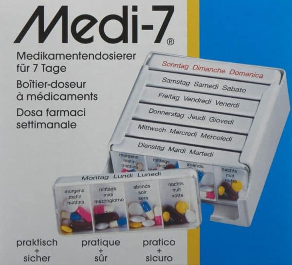 PICFRONT MEDI-7 Medikamentendosierer 7 Tage D/F/I weiss