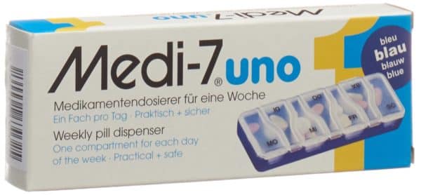 PICFRONT3D MEDI-7 Medikamentendosierer uno 7 Tage blau