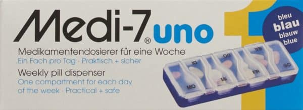 PICFRONT MEDI-7 Medikamentendosierer uno 7 Tage blau