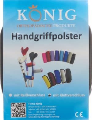 PICFRONT KÖNIG Griffpolster Krücken schw Klettversch 1 Paar