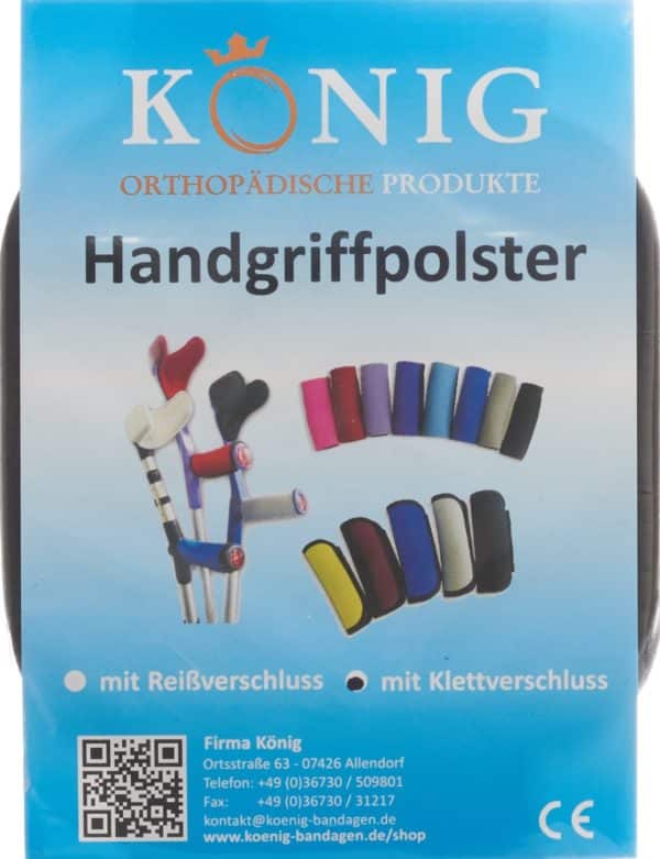 PICFRONT KÖNIG Griffpolster Krücken schw Klettversch 1 Paar