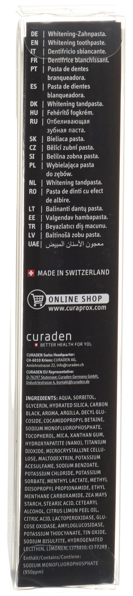PICBACK3D CURAPROX Black is white Zahnpasta Tb 90 ml