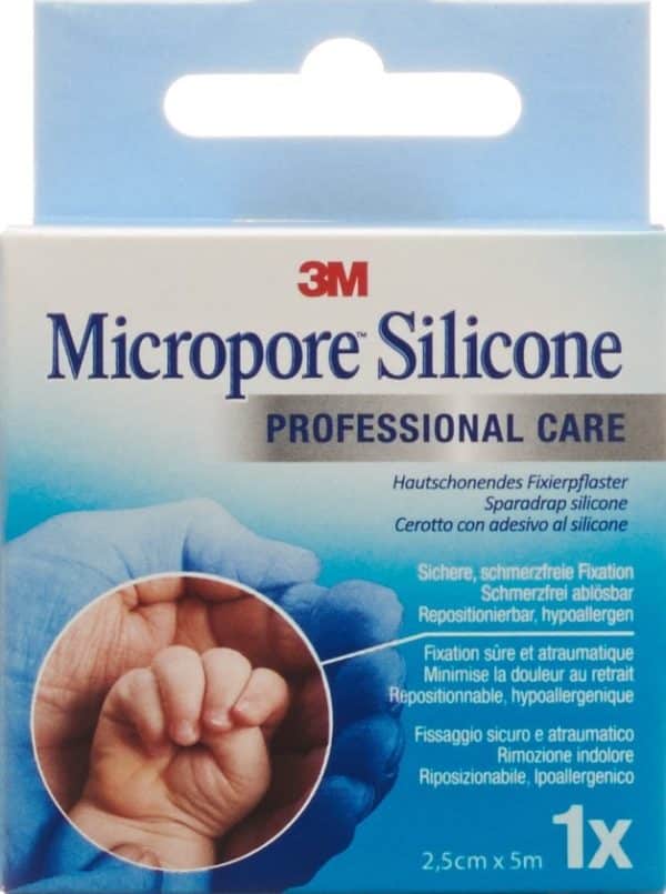 3M MICROPORE Silicone Heftpflaster 2.5cmx5m