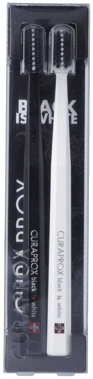 CURAPROX White is Black Zahnbürst weiss/schw 2 Stk