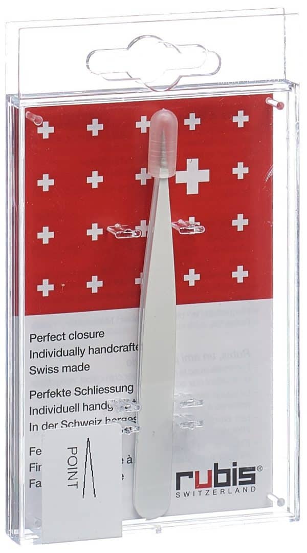 PICFRONT3D RUBIS Pinzette spitz weiss Inox