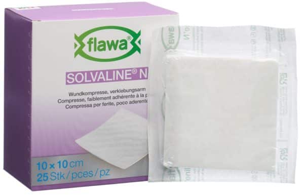 PICFRONT3DPLUS FLAWA Solvaline N Kompressen 10x10cm steril 25 Stk