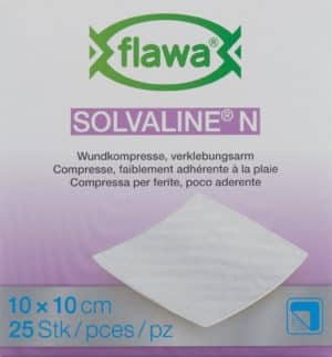PICFRONT FLAWA Solvaline N Kompressen 10x10cm steril 25 Stk