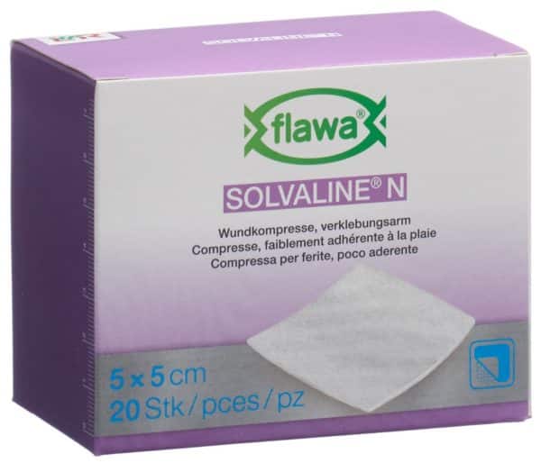 PICFRONT3D FLAWA Solvaline N Kompressen 5x5cm steril 20 Stk