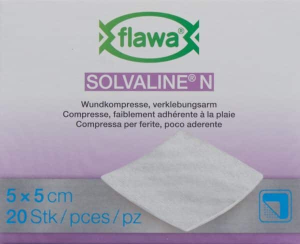 PICFRONT FLAWA Solvaline N Kompressen 5x5cm steril 20 Stk