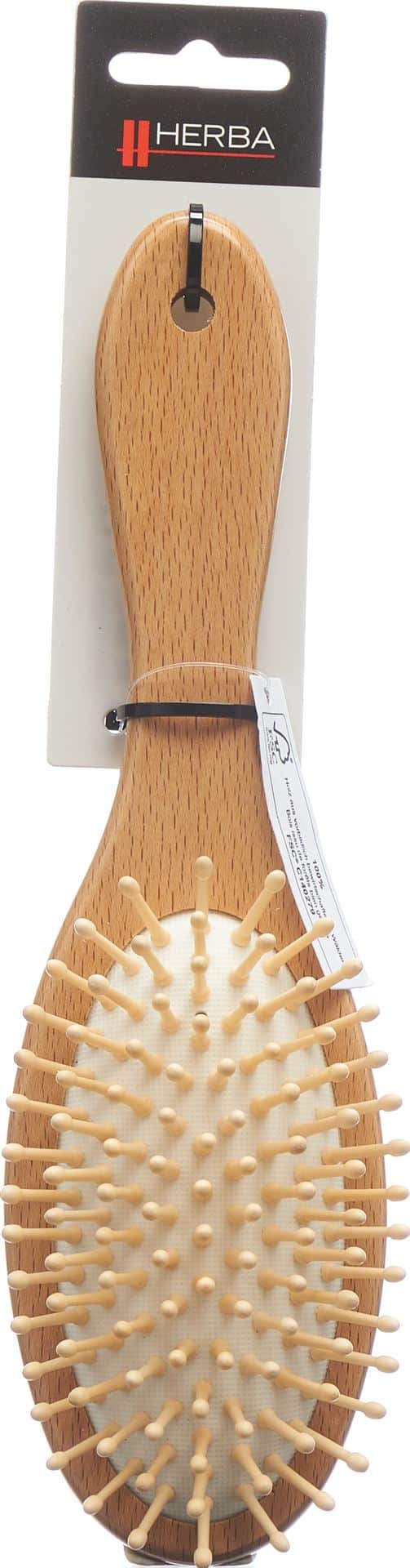PICFRONT HERBA Haarbürste m Holzstift oval Buchenholz
