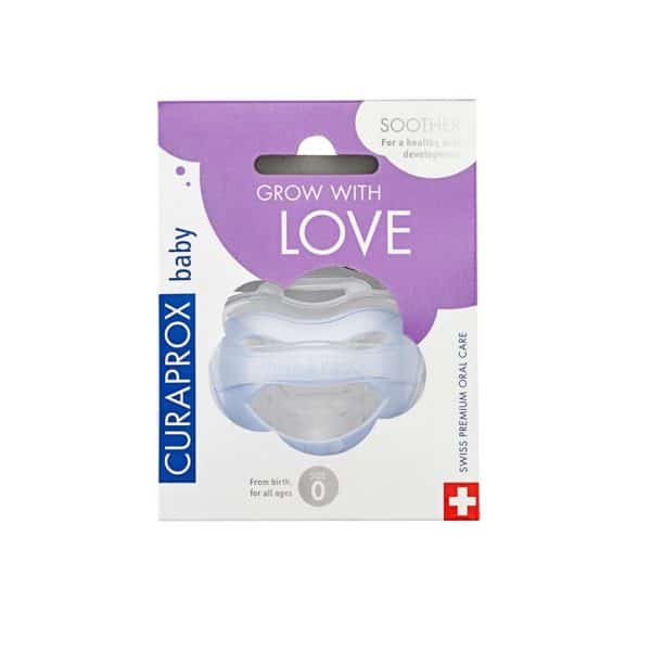 PICFRONT3D CURAPROX baby Schnuller Gr0 hellblau single