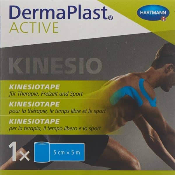 PICFRONT DERMAPLAST Active Kinesiotape 5cmx5m blau