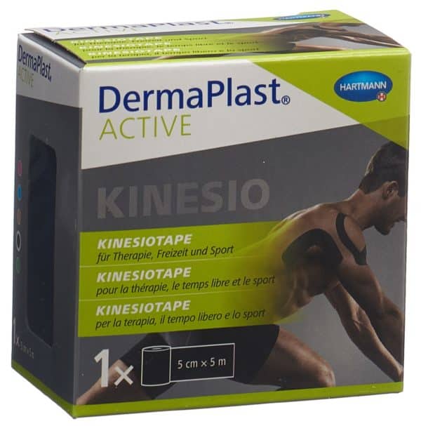 DERMAPLAST Active Kinesiotape 5cmx5m schwarz