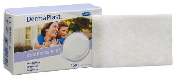 PICFRONT3DPLUS DERMAPLAST Compress Plus 5x7.5cm 15 Stk
