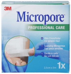 PICFRONT 3M MICROPORE VLIES o Disp 25mmx5m weiss ref