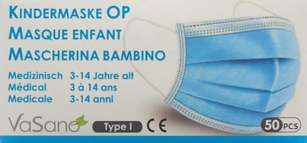 PICFRONT VASANO OP Maske Kind 3-14 J Typ I D/F/I 50 Stk