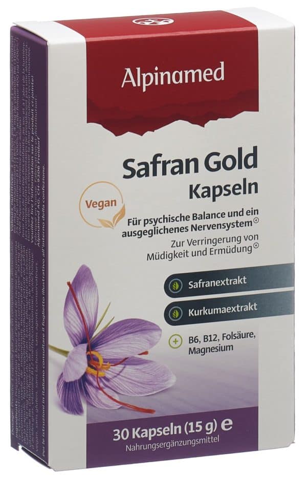 PICFRONT3D ALPINAMED Safran Gold Kaps 30 Stk