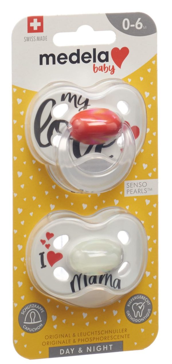 PICFRONT3D MEDELA Baby Nuggi Day&Night 0-6 Sig Love 2 Stk