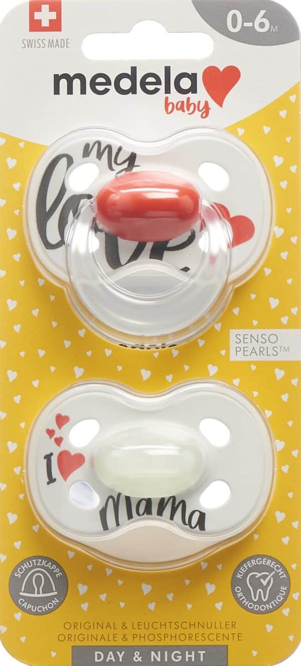 PICFRONT MEDELA Baby Nuggi Day&Night 0-6 Sig Love 2 Stk