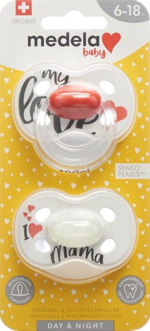 PICFRONT MEDELA Baby Nuggi Day&Night 6-18 Sig Love 2 Stk