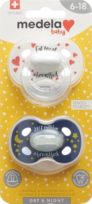 PICFRONT MEDELA Baby Nuggi Day&Night 6-18 breastfed 2 Stk